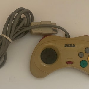 Authentic Sega Saturn Controller - White - Yellowing - Works Fine