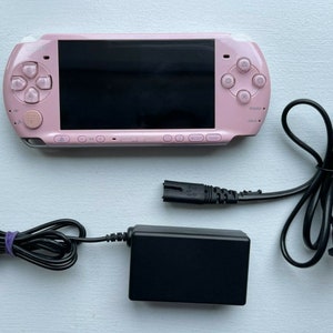 Authentic Sony PSP-3000 Console WiFi enabled Good Condition Charger New Battery Blossom Pink