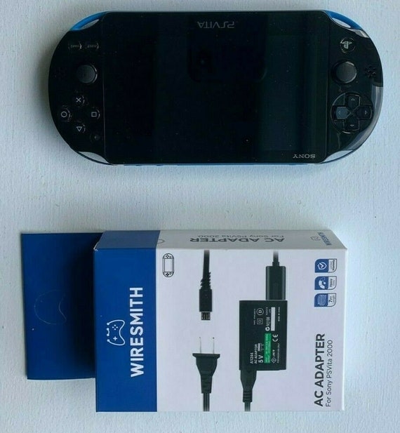 Sony Playstation PS Vita 2000 Slim PCH-2000 - Black Blue *MINT* + Charger