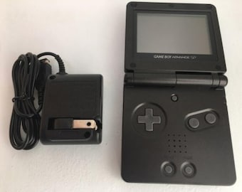 Authentic Nintendo Game Boy Advance SP - Onyx Black - With Charger - Tested!