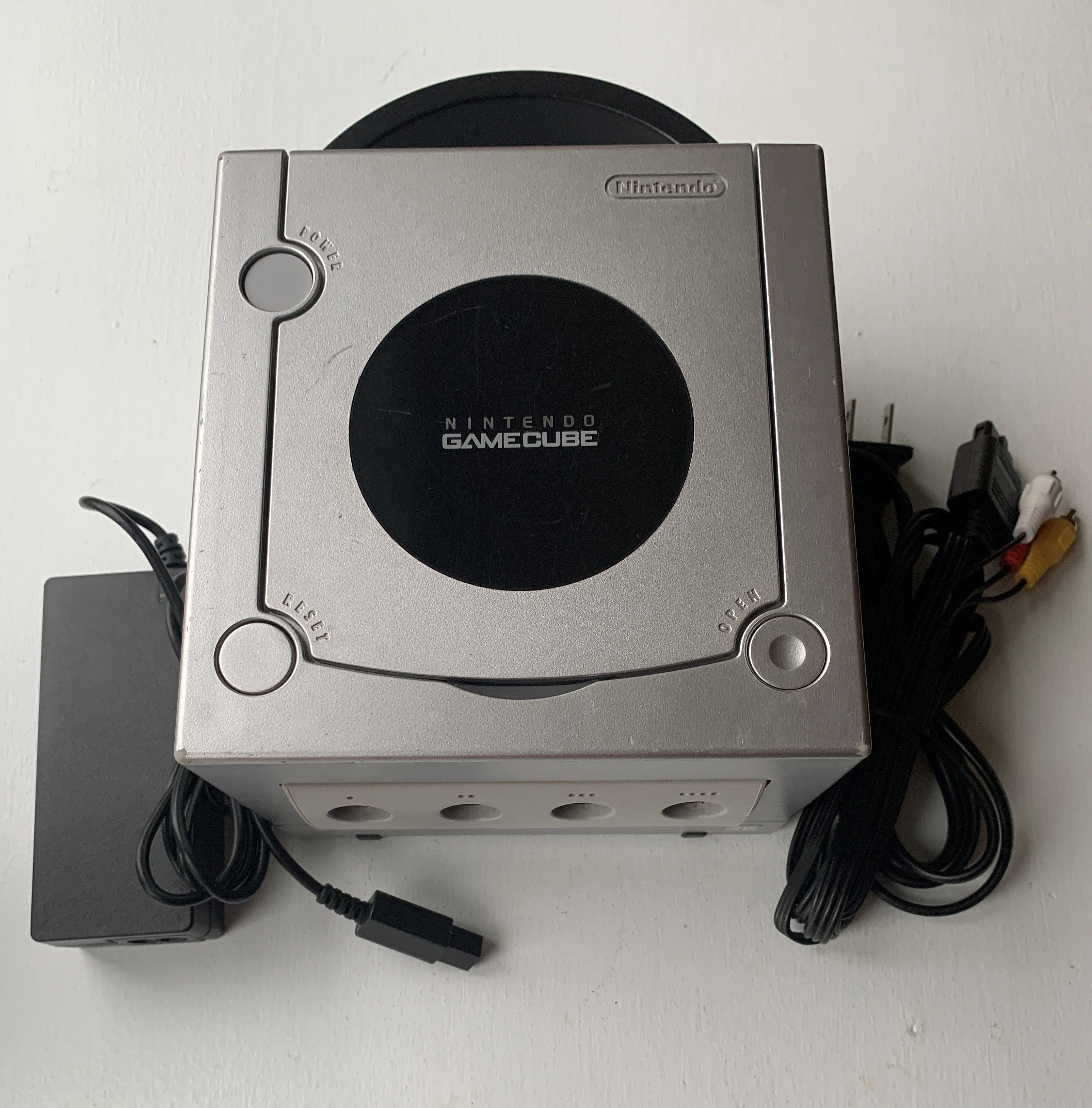 Nintendo Gamecube Silver Console Cords Controllers Ready Etsy