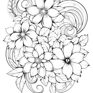 100 Floral Adult Coloring Pages