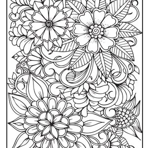 100 Page Believe in Yourself Adult Coloring Book Printable/ Digital  Download 