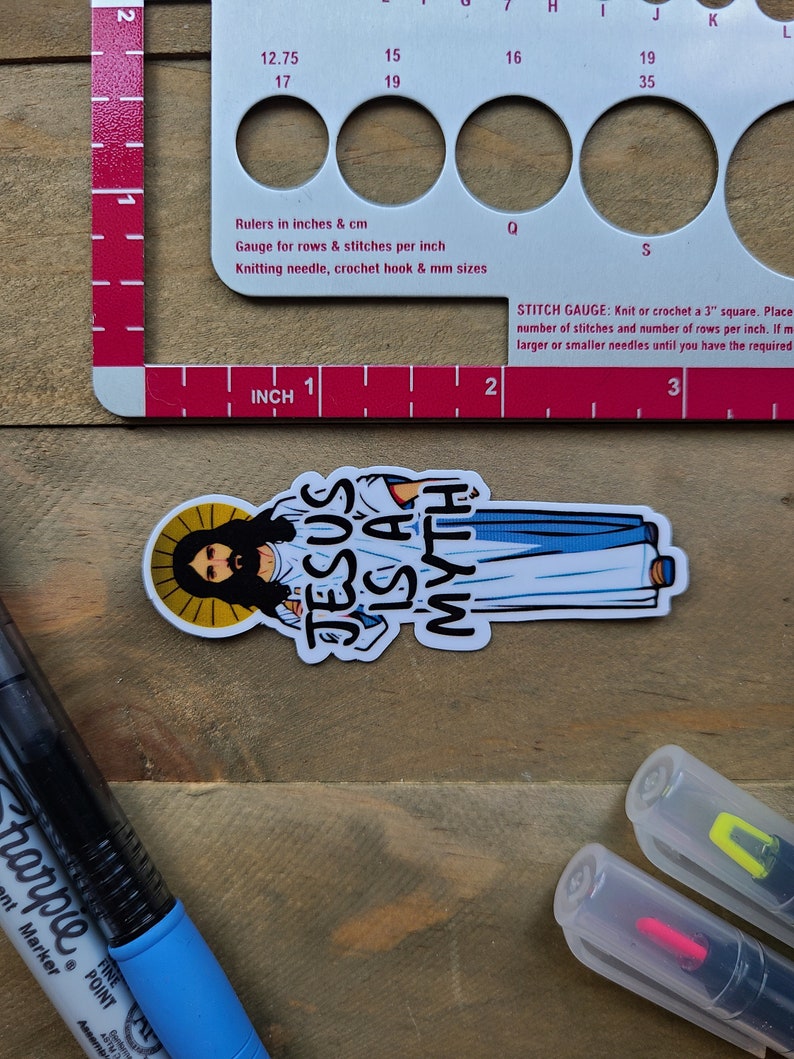 Jesus is A Myth Laminated Sticker // Water Bottle / Phone / Laptop ...