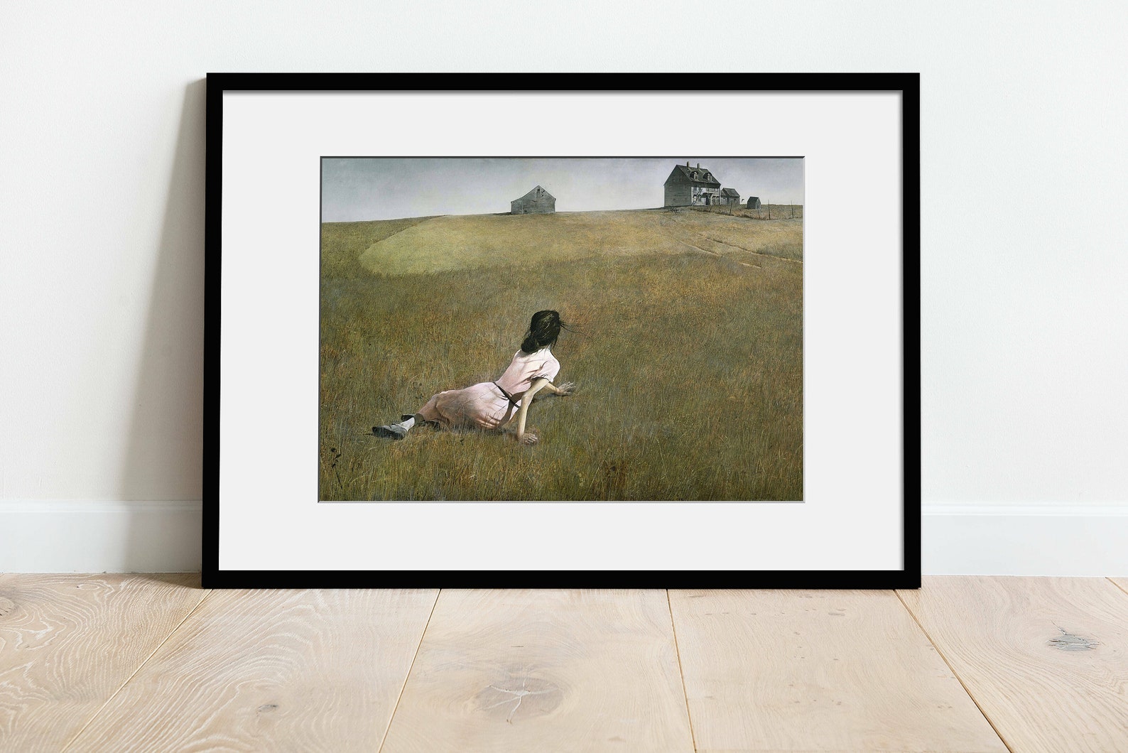 Andrew Wyeth Girl in Field Mounted & Framed Print Andrew Etsy