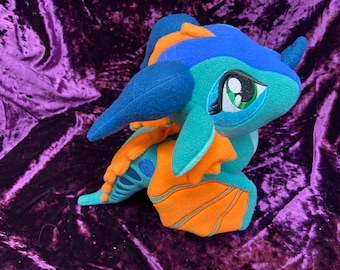 Glory, rainwing: Wings of Fire Handmade 11” plush dragon
