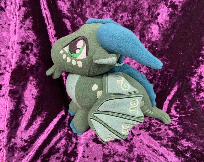 Turtle SeaWing:  Wings of Fire handmade 11” plush dragon