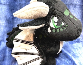 Moonwatcher Nightwing: Wings of Fire, Handmade 11”  Plush Dragon