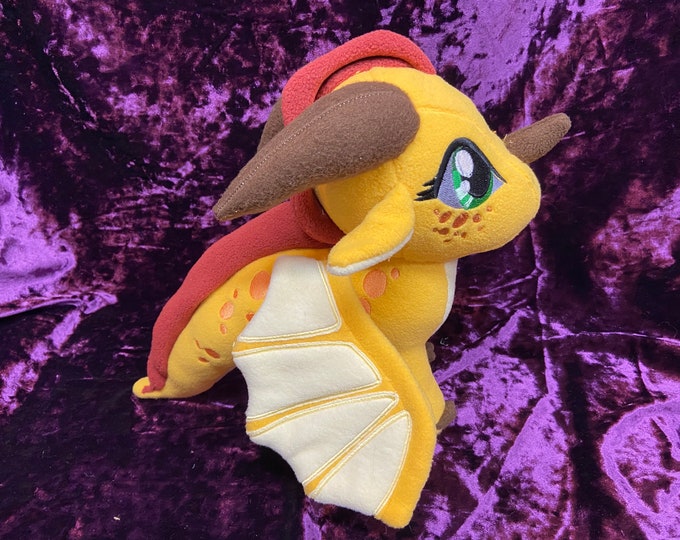 Sunny, sandwing, Wings of Fire handmade 11” dragon plush