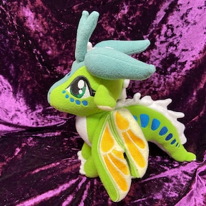 Luna Silkwing Plush: Wings of Fire handmade stuffed Dragon