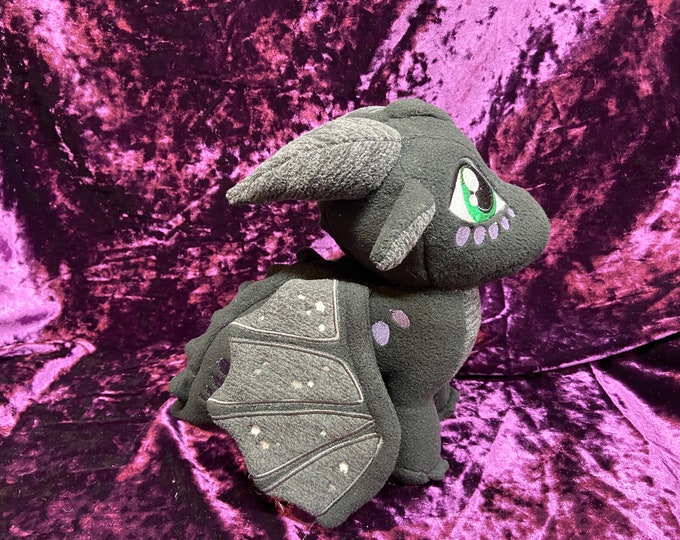 Starflight, nightwing, Wings of Fire Handmade 11” plush dragon