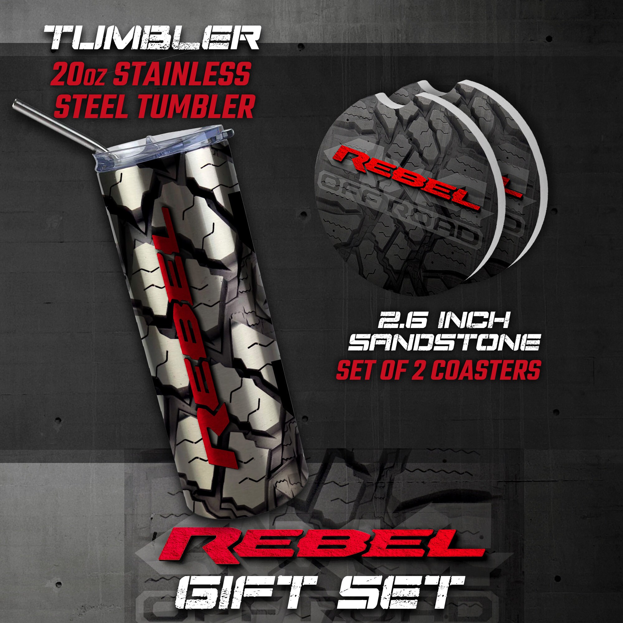 Ram Rebel Tumbler, Ram Rebel Car Coasters, Ram Rebel Gifts, Ram Rebel Accessoires