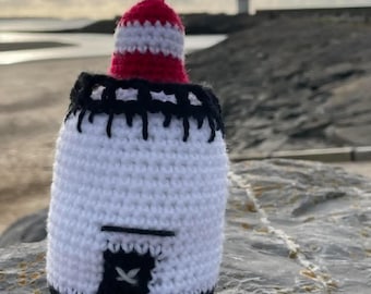 Handmade Crochet Weighted Lighthouse Decoration Plush Teddy Homeware Figure Gift Plush Custom Cute Personalisable Beach Harbour Boat Gift