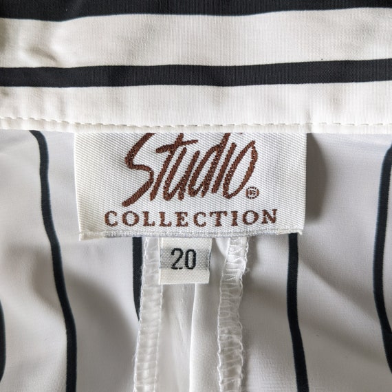 80s Volup Black and White Striped Studio Collecti… - image 5