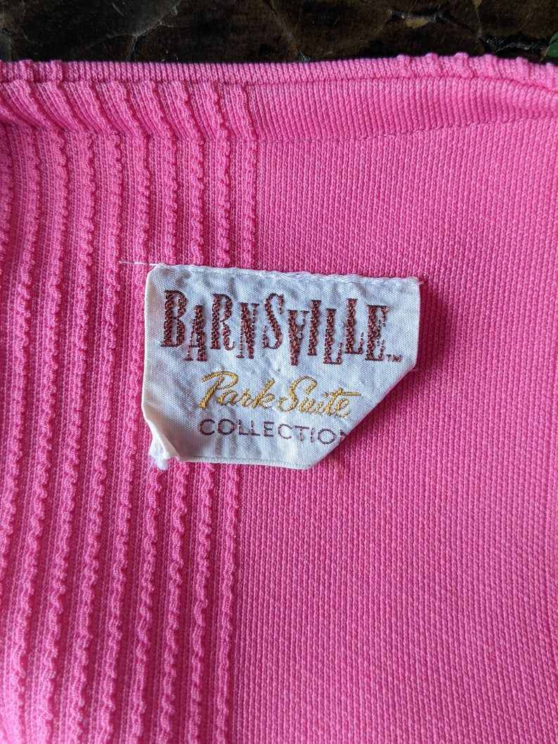 vintage 60s Hot Pink Sleeveless Mod Shift Midi Dress par Barnesville / Joyeuses Fêtes image 4