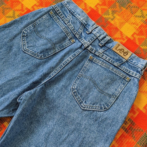 Vintage 80s/90s Light Wash Lee Jeans Straight Tap… - image 4