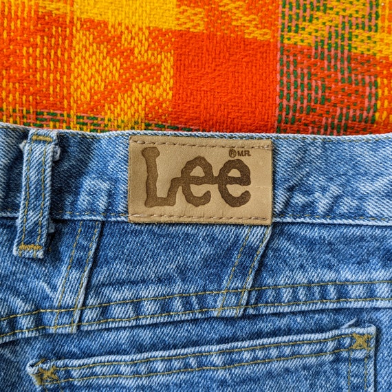 Vintage 80s/90s Light Wash Lee Jeans Straight Tap… - image 5