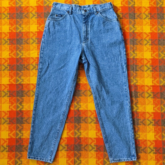Vintage 80s/90s Light Wash Lee Jeans Straight Tap… - image 2