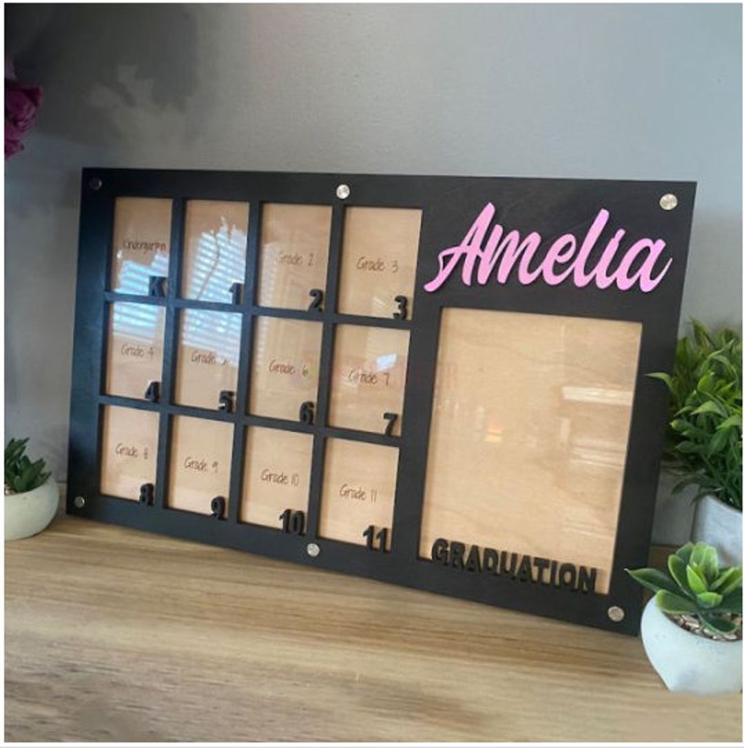 Custom Kid's Name School Years Picture Frame K12 Picture Etsy