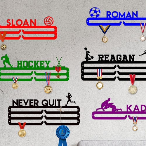 Custom Medal Holder Personalized Sports Medal Hanger Etsy