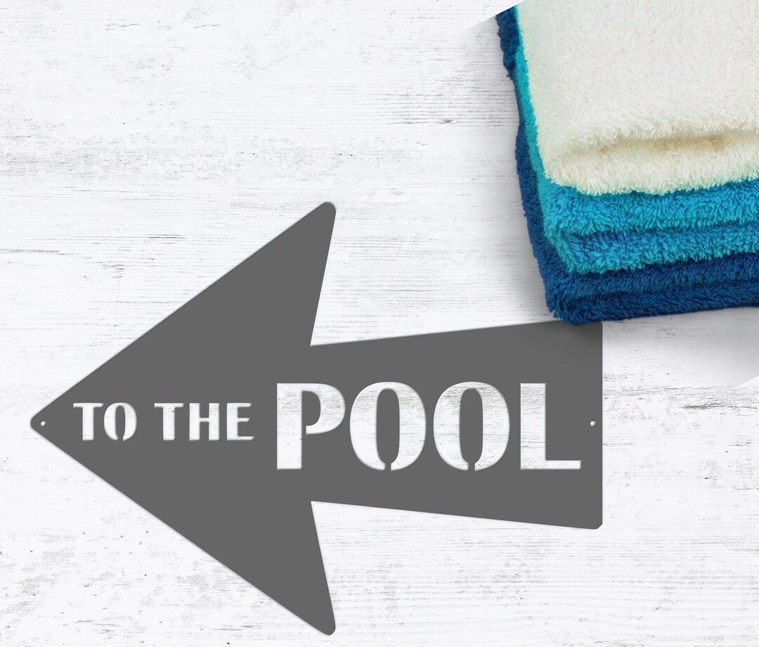 Outdoor Pool Sign to the Pool Sign for the Wall Backyard Decor Swimming Pool Accessories and