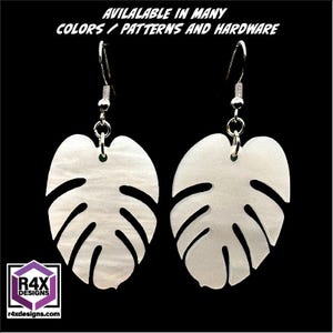 Monstera Leaf Long Earrings