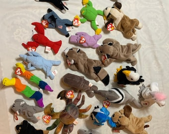 1990's Collection of ORIGINAL & RARE TY Beanie Babies with Tag - Total of 27