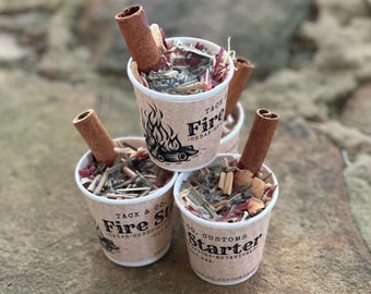 Fire Starter • Soy Wax Fire Starter • Camping supplies • Prepping Supplies • Bug out Bag • Natural Fire Starter