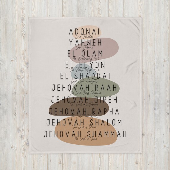 Names of God Scripture Blanket Christian Gifts Soft Throw Etsy