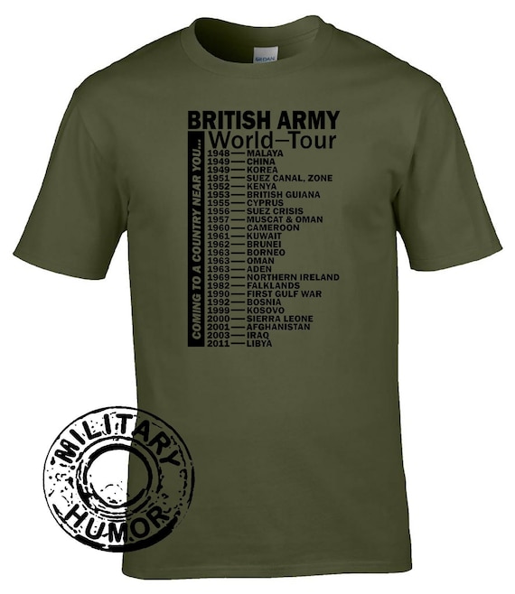 British Army on Tour Tshirt Etsy