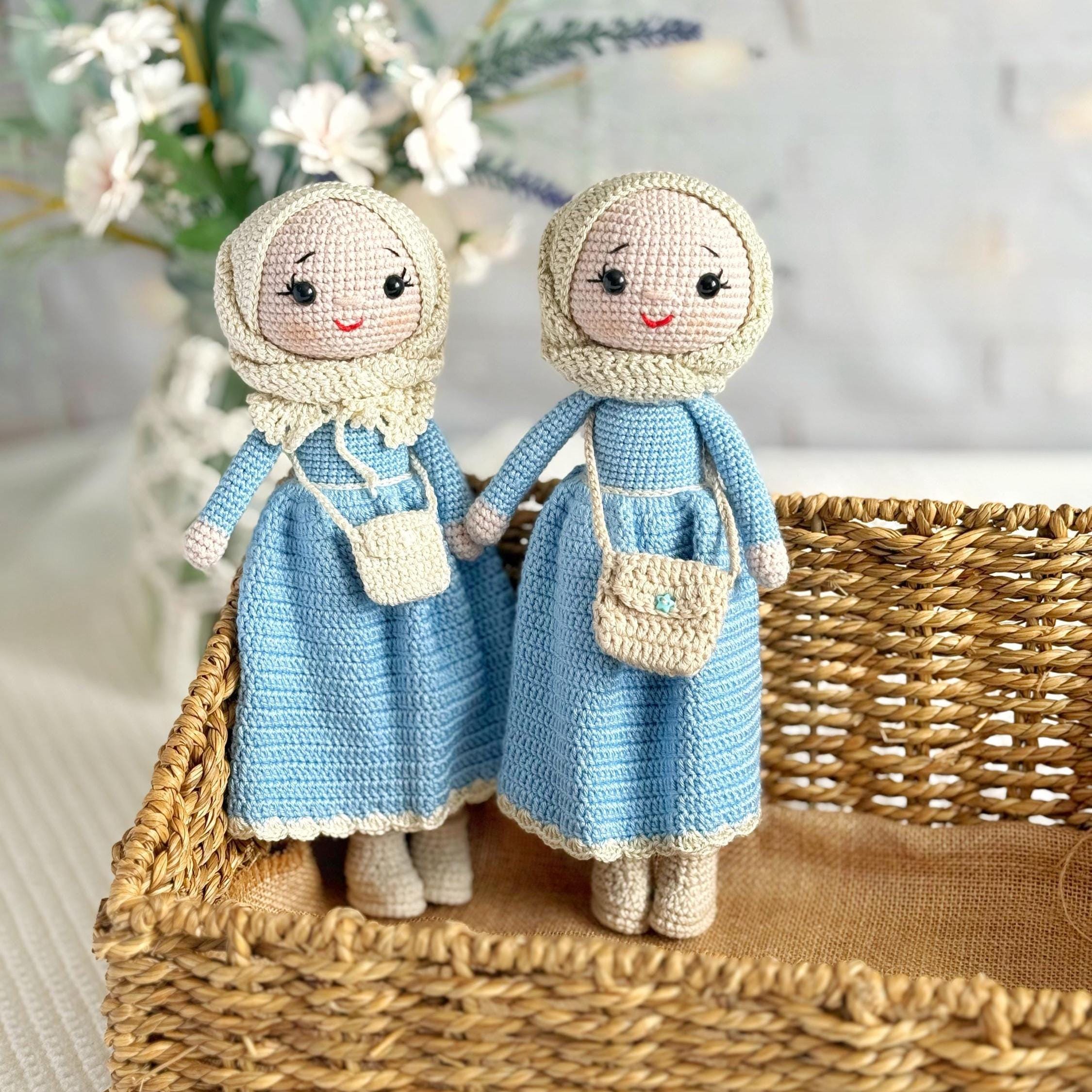 Hijab Crochet Doll, Handmade Amigurumi Muslim Doll, Perfect Gift For Kids or Baby Girl, Birthday Gift