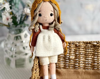 Hailey Crochet Doll, Unique Knitted Doll, Friend for Playtime Fun, Perfect Gift for Kids