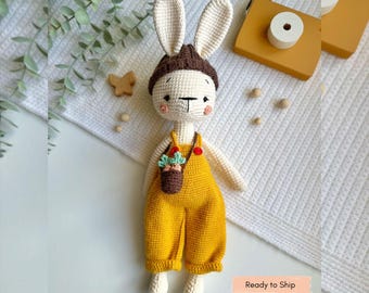 Nova Bunny Crochet Toy, Unique Bunny Plush Toy, Cute Animal Friend for Playtime Fun, Perfect Gift for Kids