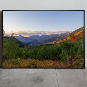 Autumn Sunrise, Utah Mountains, Digital Print, Instant Download