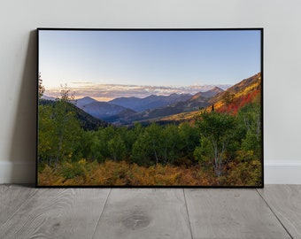 Autumn Sunrise, Utah Mountains, Digital Print, Instant Download