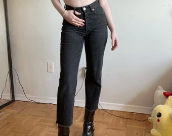 Zara Raw Hem High Waisted Denim / Size 4 (25W27L)