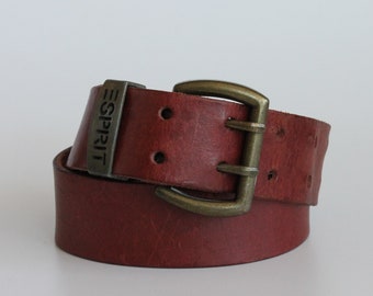 80s Vintage ESPRIT Leather Belt *Made in Holland* L ~ 36"