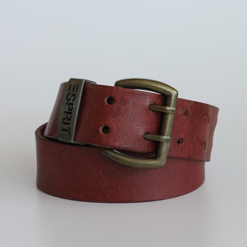 80s Vintage ESPRIT Leather Belt Made in Holland L 36 image 1