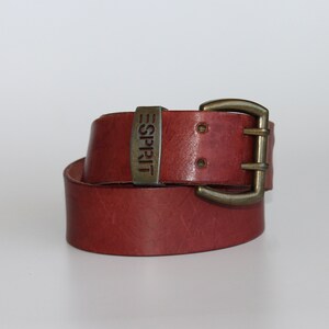 80s Vintage ESPRIT Leather Belt Made in Holland L 36 image 4