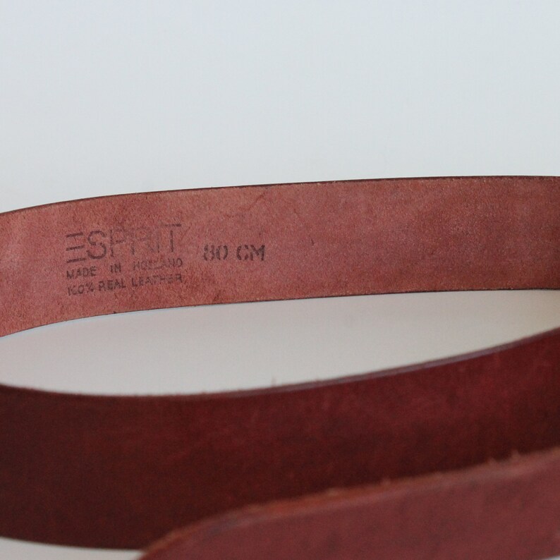 80s Vintage ESPRIT Leather Belt Made in Holland L 36 image 5