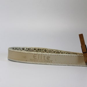 90's Vintage ELITE California Unique Sparkle Embroidered Belt 36 image 3