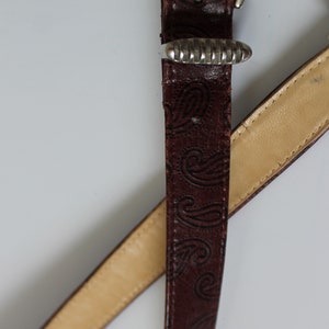 00's Genuine Leather Paisley Western Belt / 34 image 4