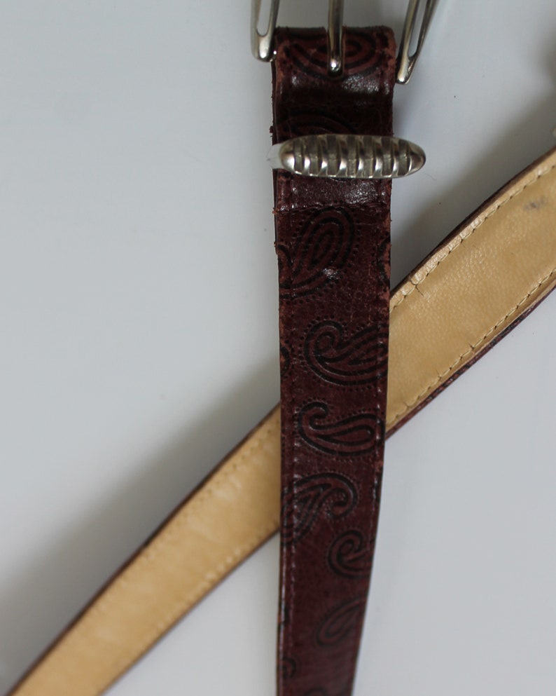 00's Genuine Leather Paisley Western Belt / 34 image 4