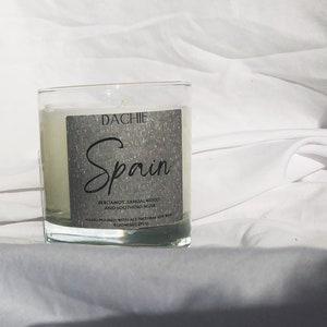 Spain, Handmade candle, Black Ice, Soy Wax, 9 oz Candle, Dachie Candles