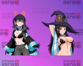 Fire Witch and Fire Cat Waifu 2 Pack - Etsy Fire Witch and Fire Cat Waifu 2 Pack - Etsy