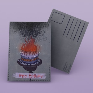 Carte postale joyeux anniversaire, carte d’anniversaire