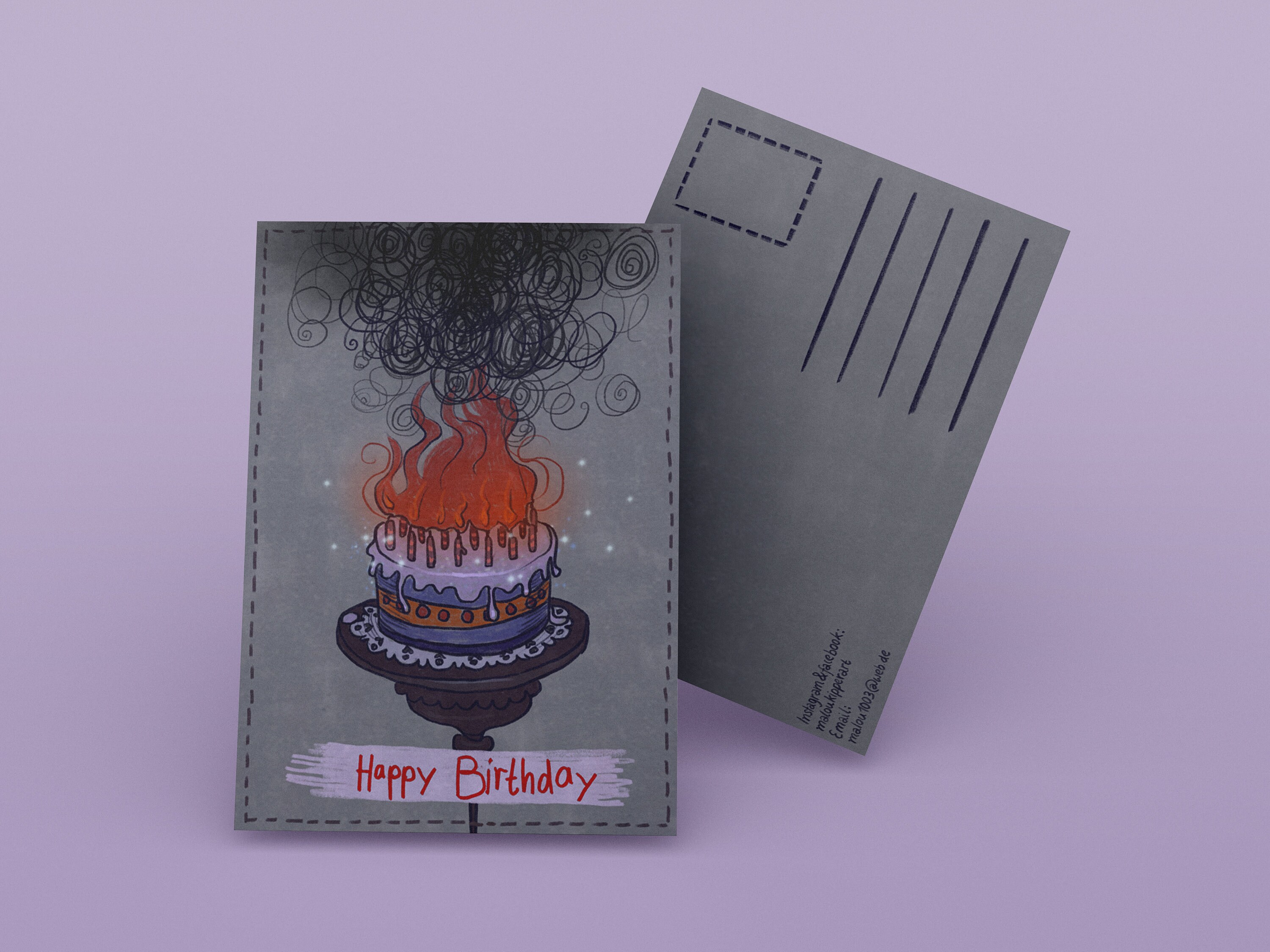 Happy Birthday postcard, Birthday card