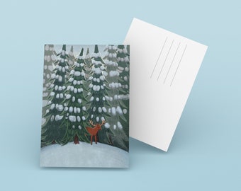 Christmas card with reindeer