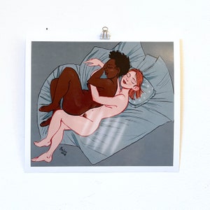 Stampa d'arte stampa "amore assonnato"