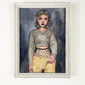 Original Aquarell Illustration, Fashion Kunst